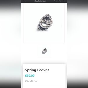 Trollbeads Spring Leaves Spacer Beads(2pc)